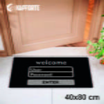 Capacho vinil 40x80 - Welcome User Password Preto