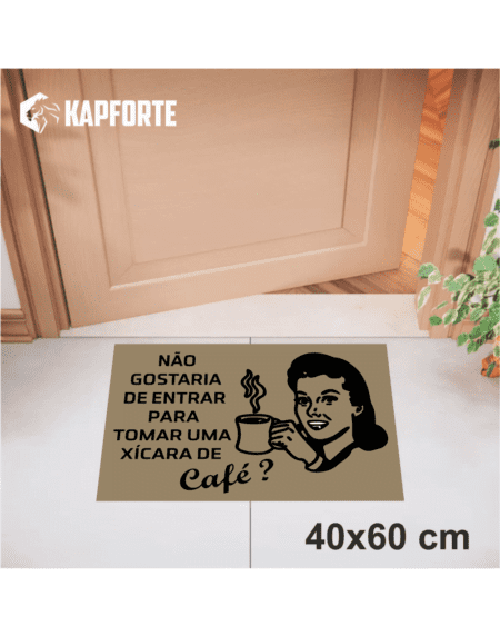 Capacho vinil 40x60 - Dona Florinda Bege