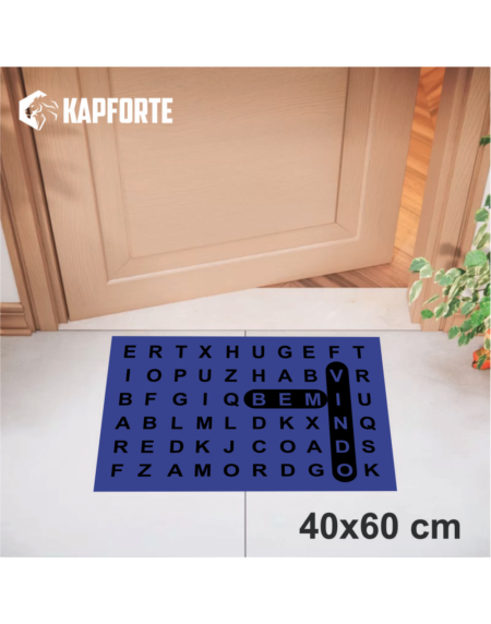 Capacho vinil 40x60 - Welcome User Password Azul