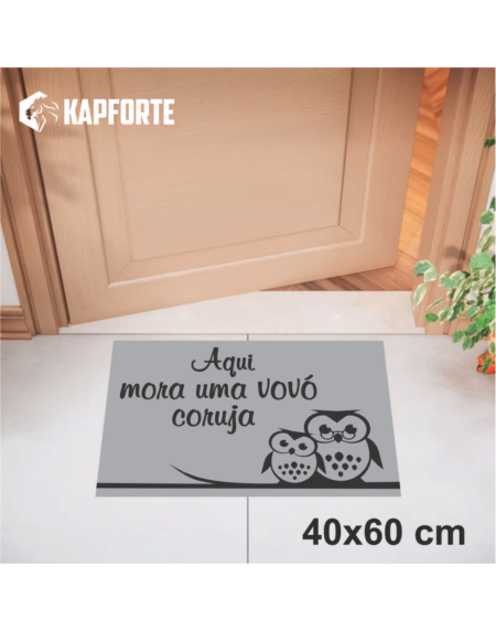Capacho vinil 40x60 - Aqui Mora uma Vovó Coruja